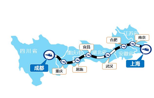 沪汉蓉线高铁列车广告