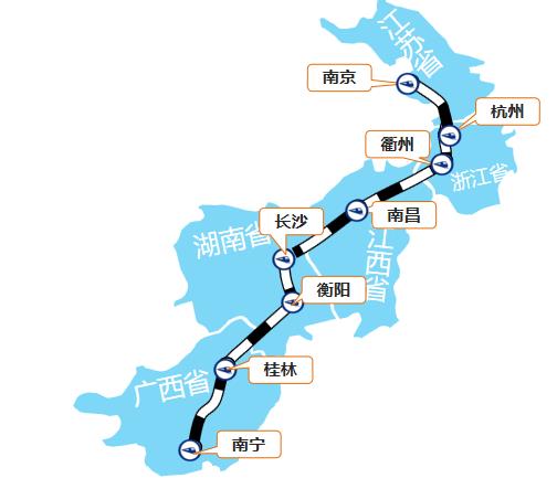 南京—南宁线高铁列车广告