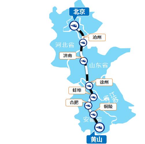 北京—黄山线高铁列车广告