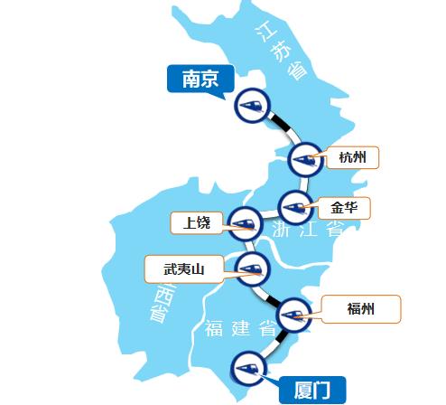南京—厦门线高铁列车广告