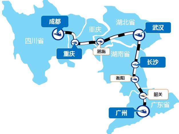 成都—广州线高铁列车广告