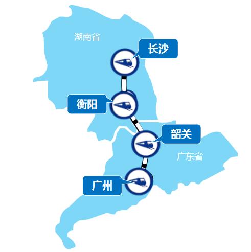 广州—长沙线高铁列车广告