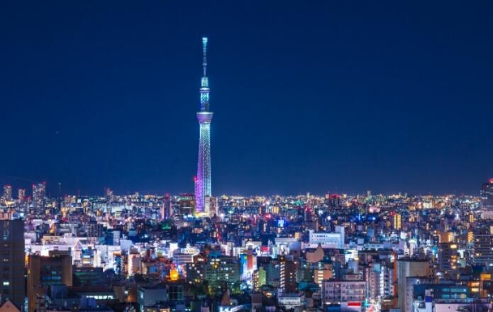 日本东京晴空塔led广告